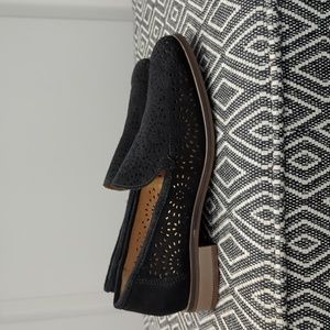 Clarks Trish Calla Suede Loafer, Black, Size 7